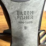 Eileen Fisher  Leather Slingback Sandals‎ Size 8 Open Toe Italian Black Slip On Photo 9