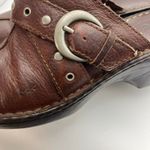 b.ø.c Brown Leather‎ Clogs Slides Studded Buckle Comfort Shoes Women’s 8 BC6650 Photo 6