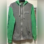 Alternative Apparel Up North Michigan Zip Up Hoodie Green Gray Hooded (325) Photo 0