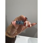 Sterling Silver 925 Simulated‎ Blue & Purple Ring Size 8 Topaz & Amethyst Photo 4