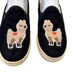Soludos  Blue Velvet Llama Slip On Sneakers US‎ 7.5  EU 38 Casual Shoes Photo 2