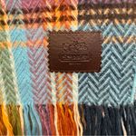 Coach Multicolor Plaid Soft Wool Scarf Photo 2