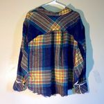 BDG NWT Urban Outfitters Multicolored Button Down High Low Shacket Blouse Size S Photo 3