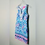 Lilly Pulitzer Gabby Breakwater Tint Party Wave Blue White Shift Dress Sz 00 NWT Photo 5