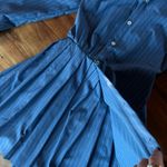 ZARA  Striped Long Sleeve Button Down Mini Dress Photo 5