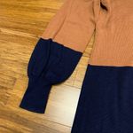 Talbots  Petite Color Block Sweater Dress Womens Size‎ Small Puff Sleeve Shift Photo 1