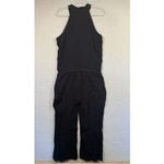 Cloth & Stone  Jumpsuit Womens Medium Black Sleeveless High Neck Cropped Pockets‎ Photo 1