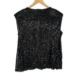 Eloquii Elements Black Sequin Sleeveless T-Shirt size 14/16 Blouse Evening 1X Photo 7