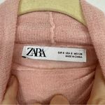ZARA  Pink Alpaca Wool Blend Ribbed Turtleneck Sweater Womens S Pullo Preppy Fall Photo 6