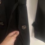 TOWER Sz 2XL Long Black Trench Coat w/ Removable Liner Double Breasted‎ Belt Photo 5