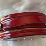 Women's Patent Leather Top Handle Purse Elegant Handbag Red Photo 2
