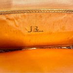 JR Florida Vintage Clutch Purse Women's Black Fabric Exterior‎ Gold Satin Chain Photo 5