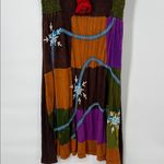 Rising International Boho Dress Embroidered Applique Tie Photo 8