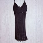 Dolls Kill Black lace sheer widow  sleeveless short dress m/l witchy gothic knit Photo 6