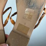 Madewell  Lyra‎ Slide Snake Print Leather Criss Cross Strap Flat Sandals Size 8 Photo 5