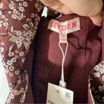 NWT $89 • Leyden • Mini Dress • Blossom Jacquard • Burgundy • XS • Floral Red Photo 7
