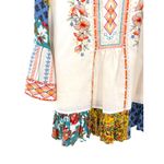 John Mark  Embroidered Floral Peasant Blouse Patchwork Bohemian‎ Bell Sleeve Top Photo 1