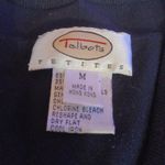 Talbots womens black Medium Petite long sleeve rayon blend vneck shirt. Photo 1