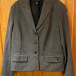 Apostrophe Women’s Three Button Stretch Grey Classic Career Blazer Size 18 Photo 0
