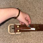 Free People  Brown Belt with Gold Buckle and Star Details Photo 2
