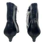 Mango  MNG Square Toe Kitten Heel Leather Boots Black Size 42/ US 10 Photo 9