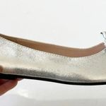 Nina  Silver Bow‎ Ballet Flat Women’s Size UK 5 US 7.5 Metallic Leather Wedding Photo 1