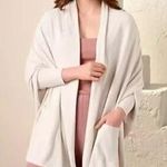 Barefoot Dreams NWT  CozyChic Ultra Lite Knit Blanket Wrap Almond L-XL Photo 0