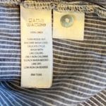 Jones New York  Womens Linen Striped Long Sleeve Collared Button Up Shirt Size M Photo 4