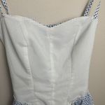 Vintage 1980’s Paco Rabanne Polka Dot Swing Spaghetti Strap Dress Blue Size M Photo 8