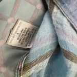 Aratta Silent Journey Plaid & Floral Boho Button Down Tunic Top | Size S Blue Photo 5