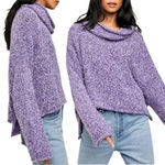 Free People BFF Cowl Neck Grape Hyacinth Sweater Super Soft Oversized Size XS Photo 1
