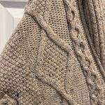 Aran Crafts Ireland Merino Wool Cable Knit Cardigan Sweater Unisex XXL Tan Photo 2