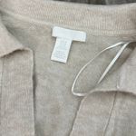 H&M  wool blend collared oatmeal neutral knit oversized sweatshirt Photo 2