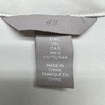 H&M  Perforated Cream Tunic Top Womens Large Party Business Career Quiet Luxury Photo 1