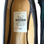 Talbots  blair ballet flats indigo blue multi plaid women's size 6M leather sole Photo 10