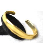 Trendy Everyday Casual Matte Gold Tone 5" Bangle Unisex Cuff Bracelet Photo 1