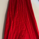 Amanda Uprichard  Red Satin Halter Marla Maxi Dress Open Back Formal Gown Large Photo 6