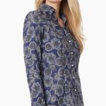 Jones New York Womens Long Sleeve Y-Neck Button Front Cotton Shirt Size XS Photo 2