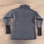 Varley Collins Tunic Sweater Merino Wool Blend Ribbed Knit Mockneck gray medium Photo 11