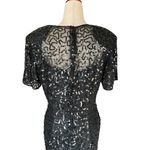 Vintage Stenay black silk and sequin cocktail dress Size M Photo 5