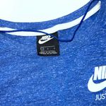 Nike Women Blue Marl Vintage Gym Crew Sweater Jumper Sweatshirt Pullover Size L Photo 3