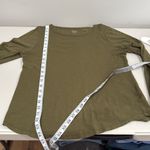 Madewell  Deep Olive Green T-Shirt Long Sleeve Relaxed Fit Large EUC Photo 7