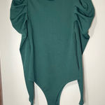 fab'rik  Green Puff Sleeve Bodysuit Size Small Photo 0