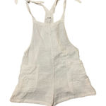 Aerie  Shortalls white 100% cotton size L Photo 0
