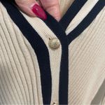 CAbi Radcliffe Ivy League Stripe Cardigan Cream with Navy Stripes S Photo 15