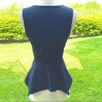 Monteau Black Peplum Textured Sleeveless Top Photo 5