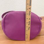 TIGNANELLO Purple Magenta Pebbled Leather Drawstring Tassel Bucket Shoulder Bag Photo 8
