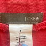 J.Crew  Strapless Red Denim Dress 6 Corset Top Photo 3