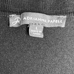 Adrianna Papell Black Lace Sheer Sleeve Ruffle Neck Sweater Top Women's Size L Photo 2