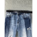 Free People  Jeans Women 26 High Rise Straight Leg Distressed Two‎ Tone Boho Photo 2